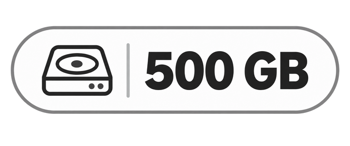 Hard-drive capacity: 500 GB